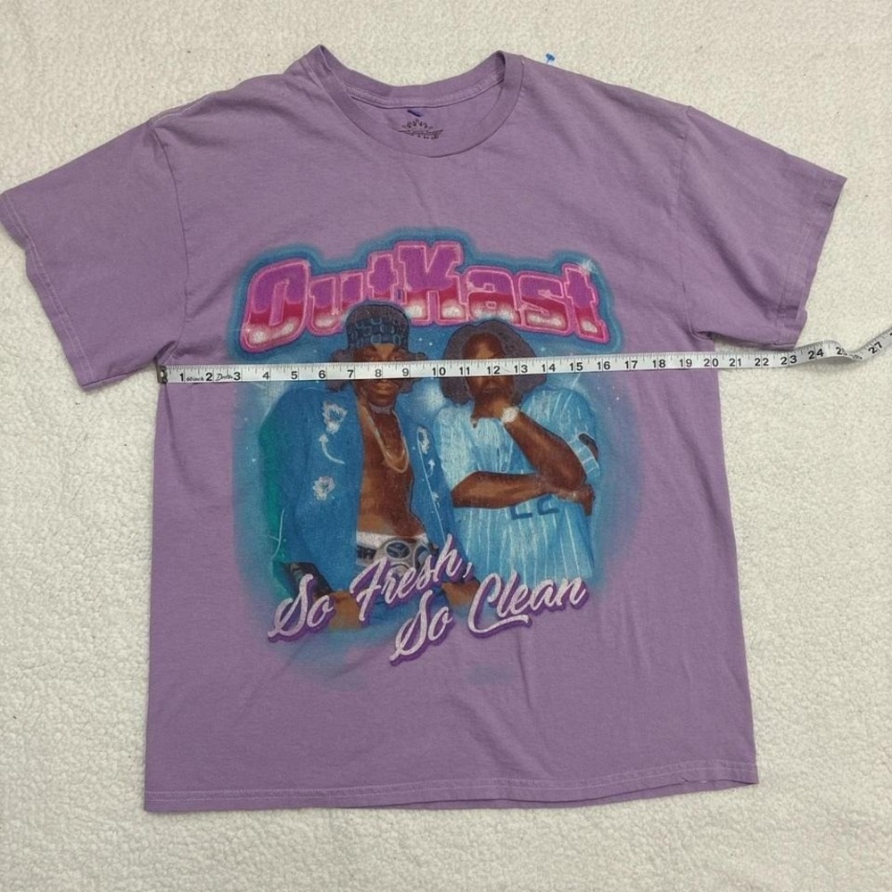 Vintage OutKast Graphic Tee "So Fresh, So Clean" Purple Shirt with Duo Portrait - Picture 3 of 5